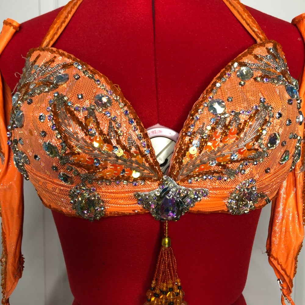 Coral/orange Joharah Bellydance Cabaret Costume